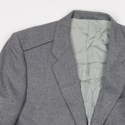 Hugo James Mens Grey Polyester Jacket Suit Jacket Size 44 Regular