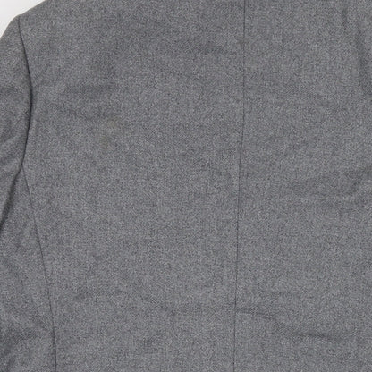 Hugo James Mens Grey Polyester Jacket Suit Jacket Size 44 Regular