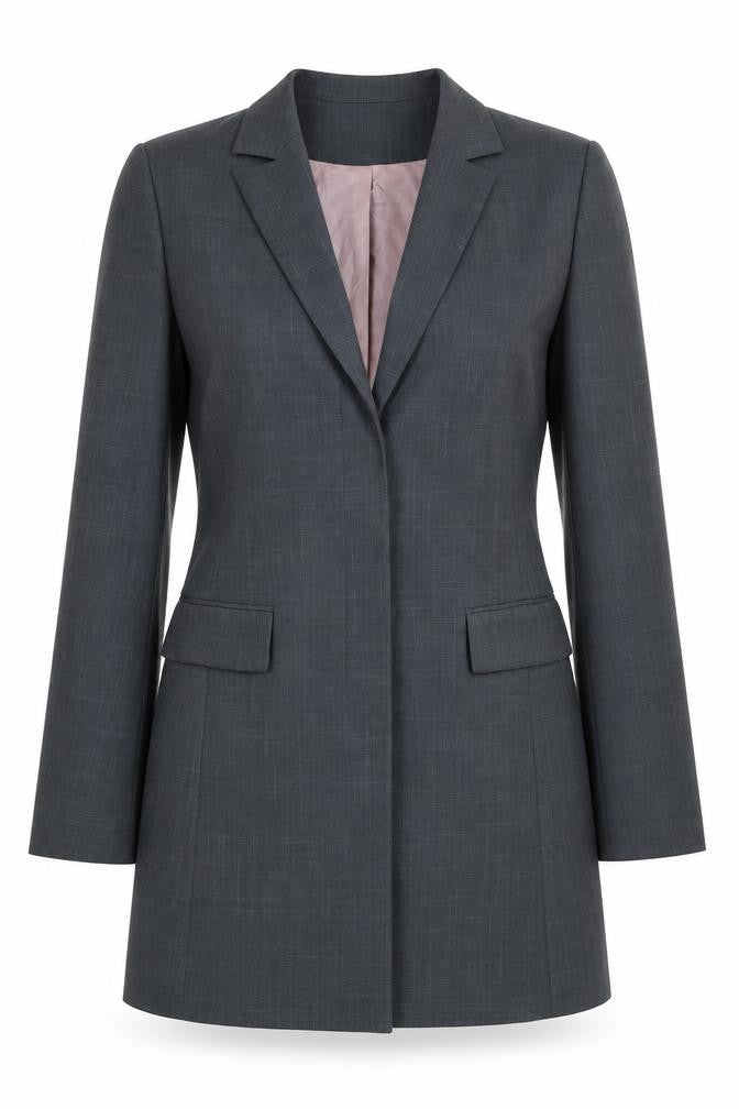 Atmosphere Womens Grey Jacket Blazer Size 12 Button