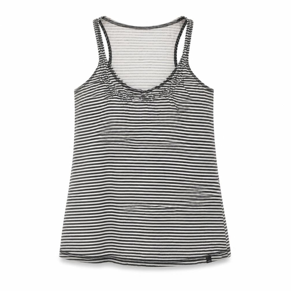 O'Neill Womens White Striped Cotton Basic T-Shirt Size S Scoop Neck
