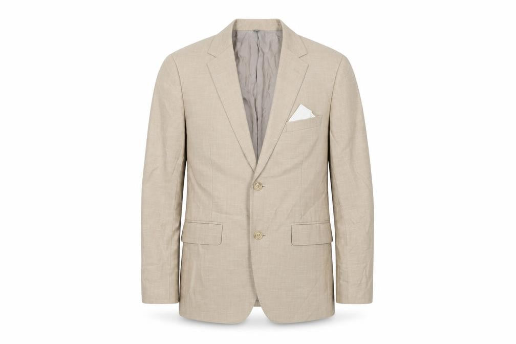 Bonobos Mens Beige Cotton Jacket Suit Jacket Size 36 Regular