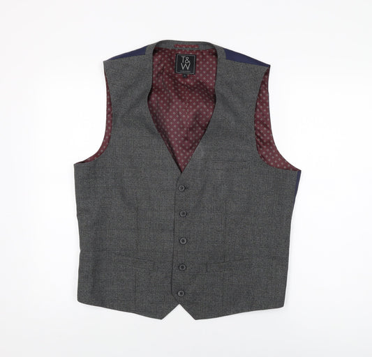 Taylor & Wright Mens Grey Polyester Jacket Suit Waistcoat Size L Regular