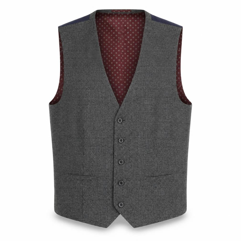 Taylor & Wright Mens Grey Polyester Jacket Suit Waistcoat Size L Regular