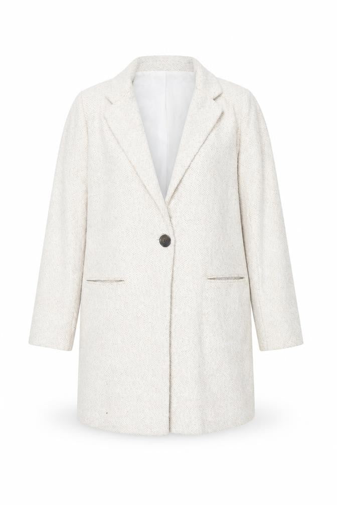 Capsule Womens Beige Overcoat Coat Size 14 Button