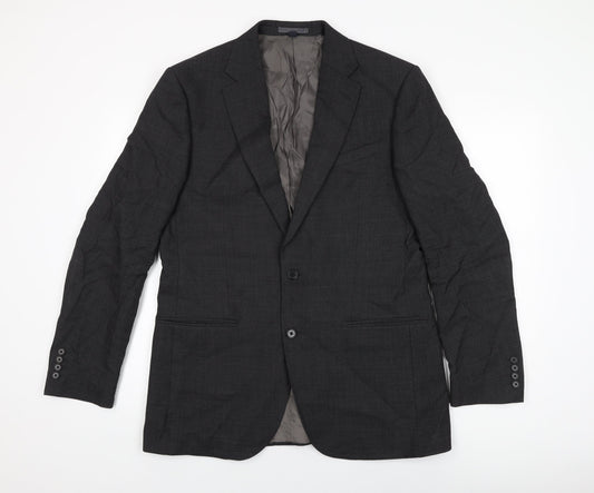 Marks and Spencer Mens Black Wool Jacket Suit Jacket Size 40 Regular