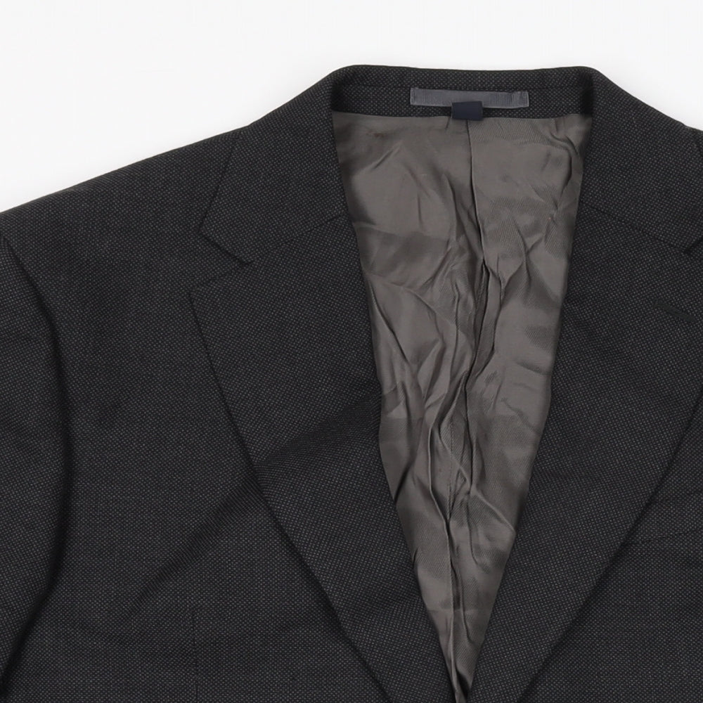 Marks and Spencer Mens Black Wool Jacket Suit Jacket Size 40 Regular