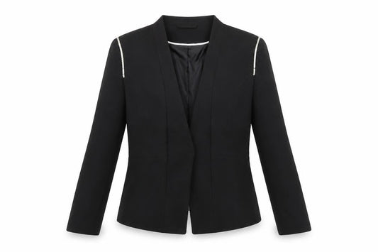 H&M Womens Black Jacket Blazer Size 14 Snap