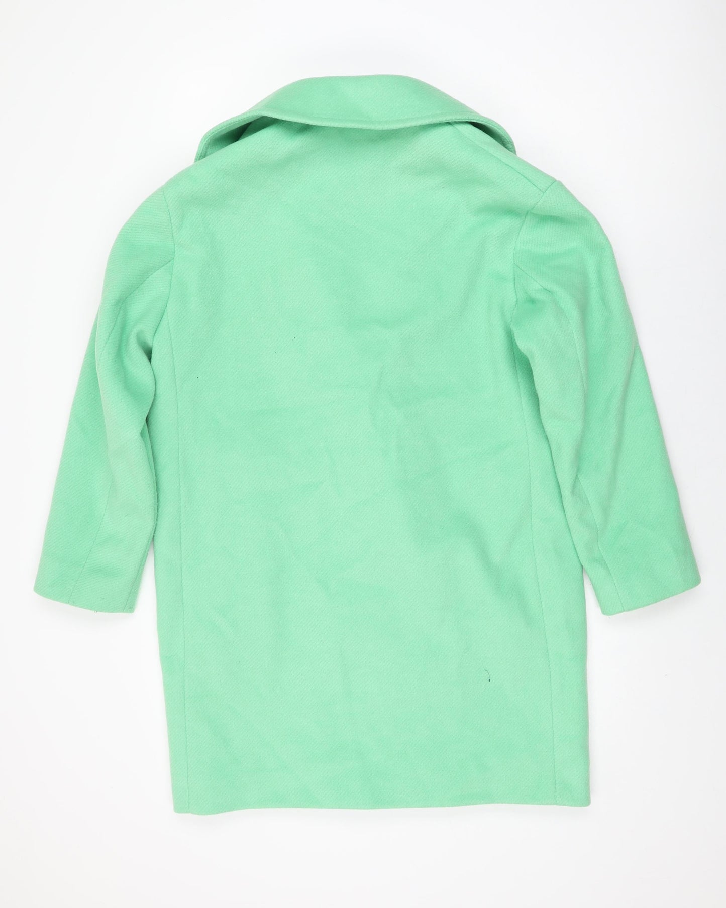 Marks and Spencer Womens Green Overcoat Coat Size 12 Button