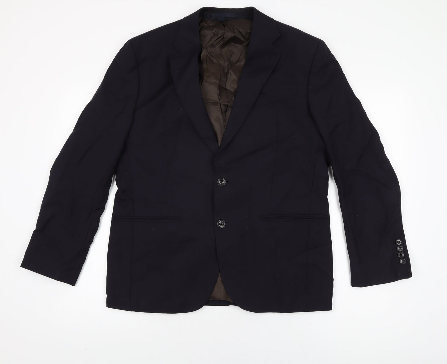 Marks and Spencer Mens Blue Wool Jacket Suit Jacket Size 40 Regular