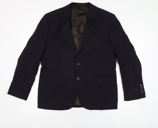 Marks and Spencer Mens Blue Wool Jacket Suit Jacket Size 40 Regular