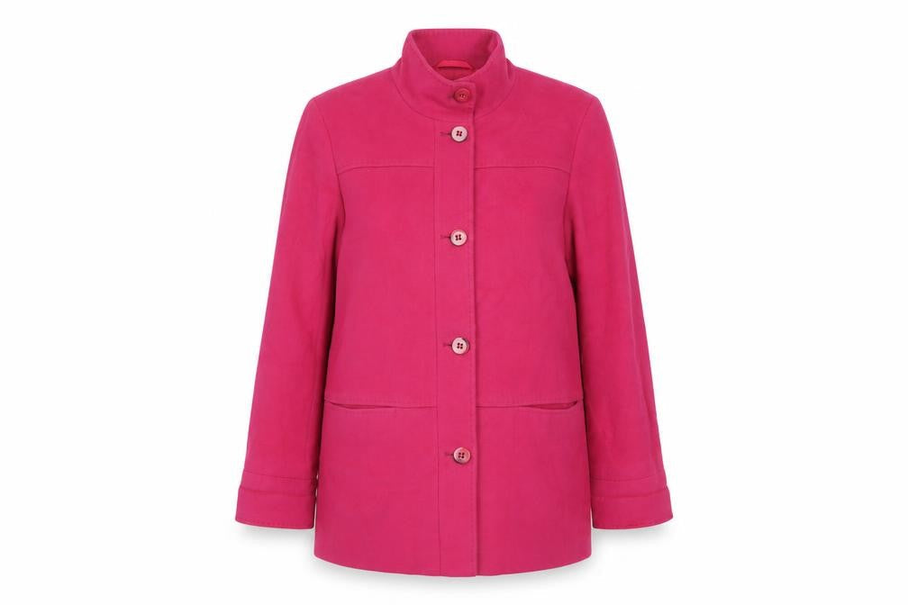Marks and Spencer Womens Pink Overcoat Coat Size 14 Button