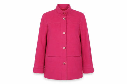 Marks & Spencer Womens Pink Overcoat Coat Size 14 Button