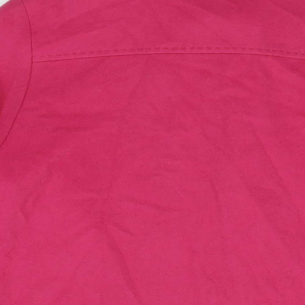Marks and Spencer Womens Pink Overcoat Coat Size 14 Button