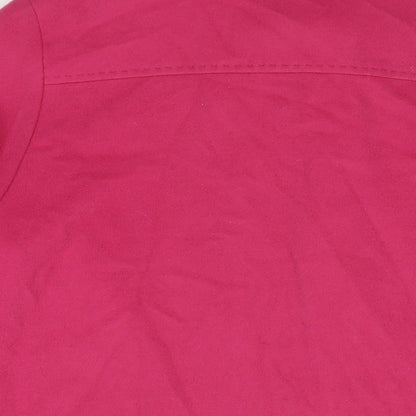 Marks & Spencer Womens Pink Overcoat Coat Size 14 Button