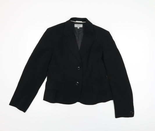 Marks and Spencer Womens Black Jacket Blazer Size 12 Button