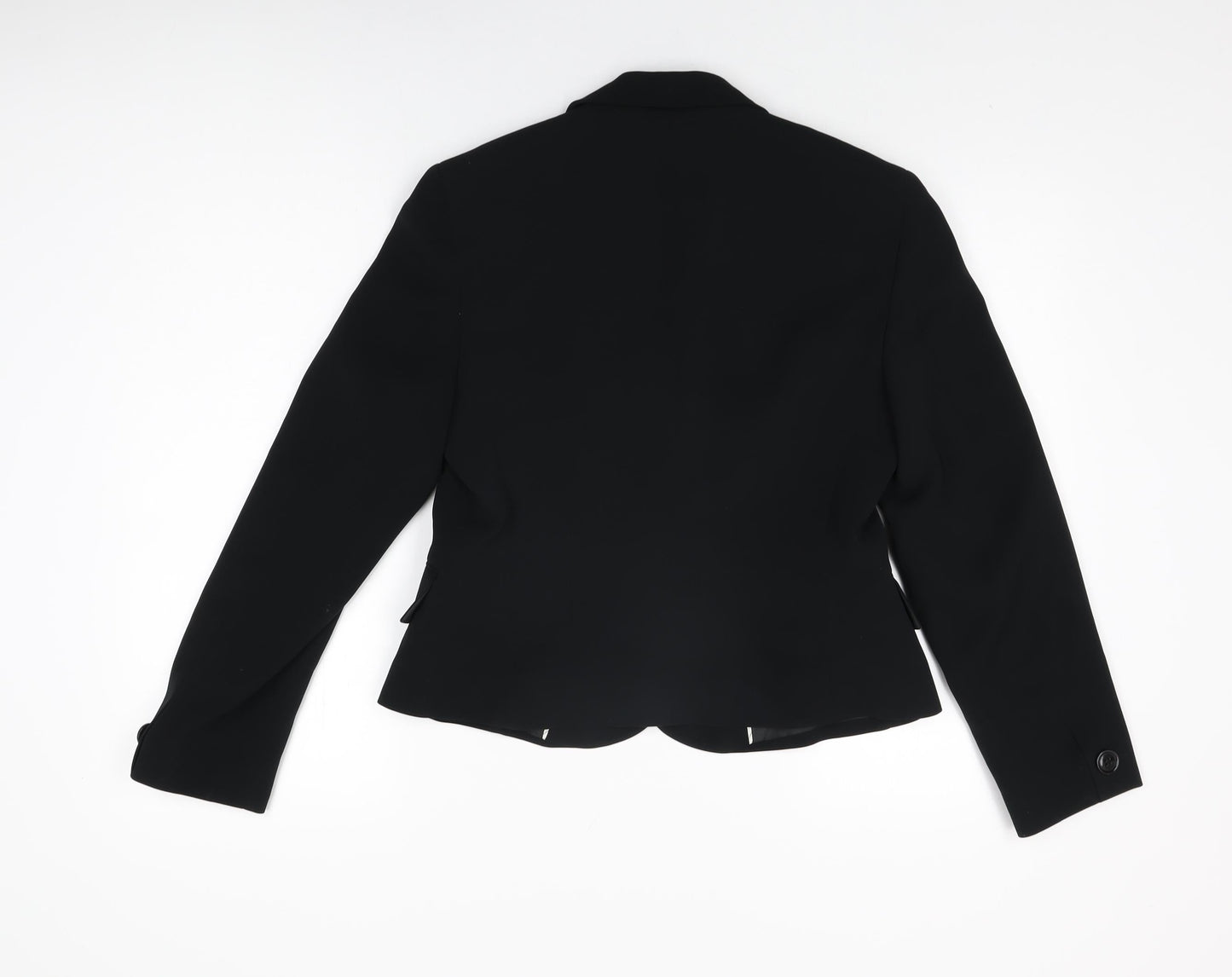 Marks and Spencer Womens Black Jacket Blazer Size 12 Button
