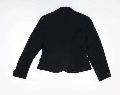 Marks & Spencer Womens Black Jacket Blazer Size 12 Button