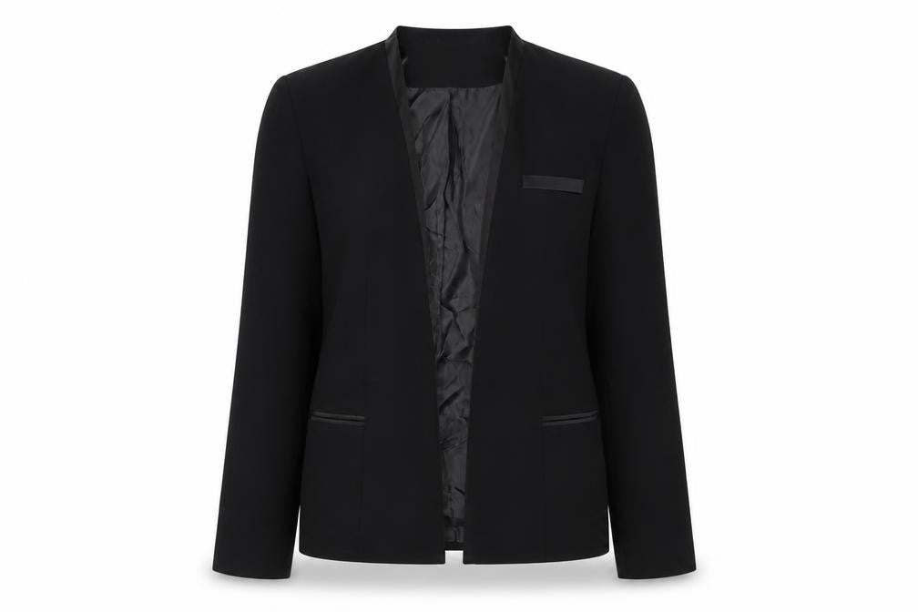 Internacionale Womens Black Jacket Blazer Size 12