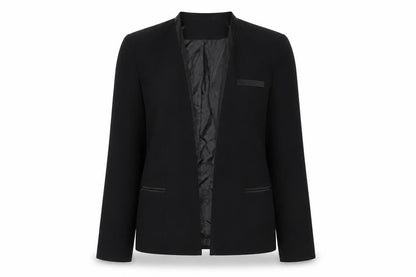 Internacionale Womens Black Jacket Blazer Size 12
