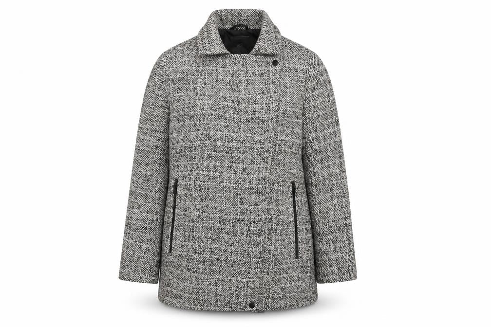 NEXT Womens Grey Overcoat Coat Size 14 Zip