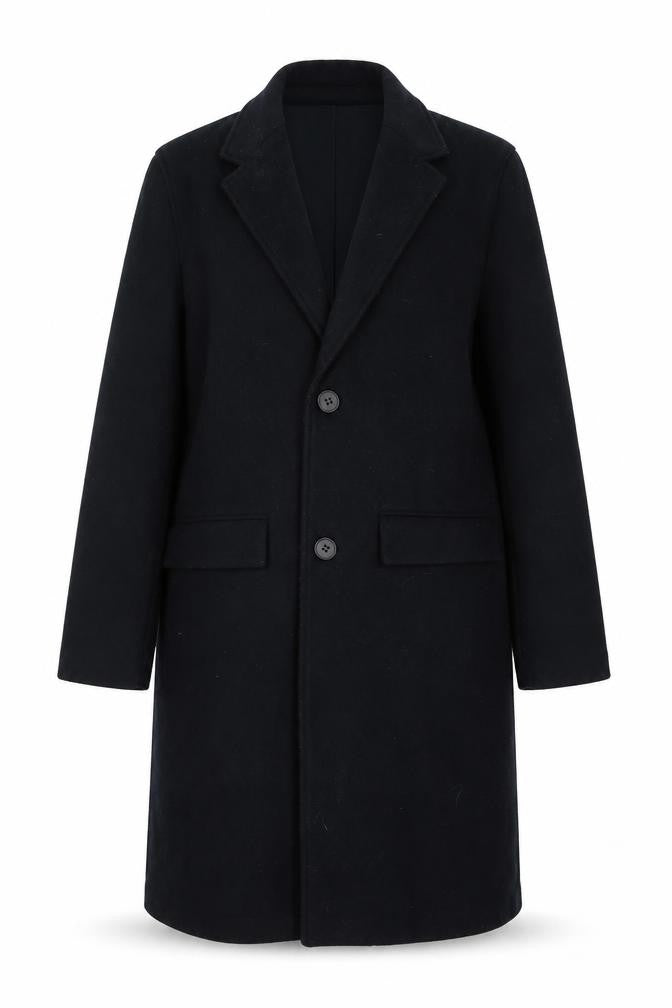 Zara Womens Blue Overcoat Coat Size S Button