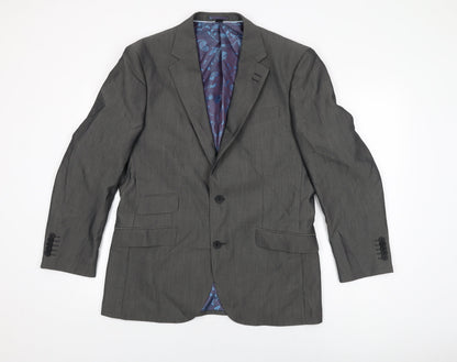 Jacamo Mens Grey Polyester Jacket Suit Jacket Size 40 Regular