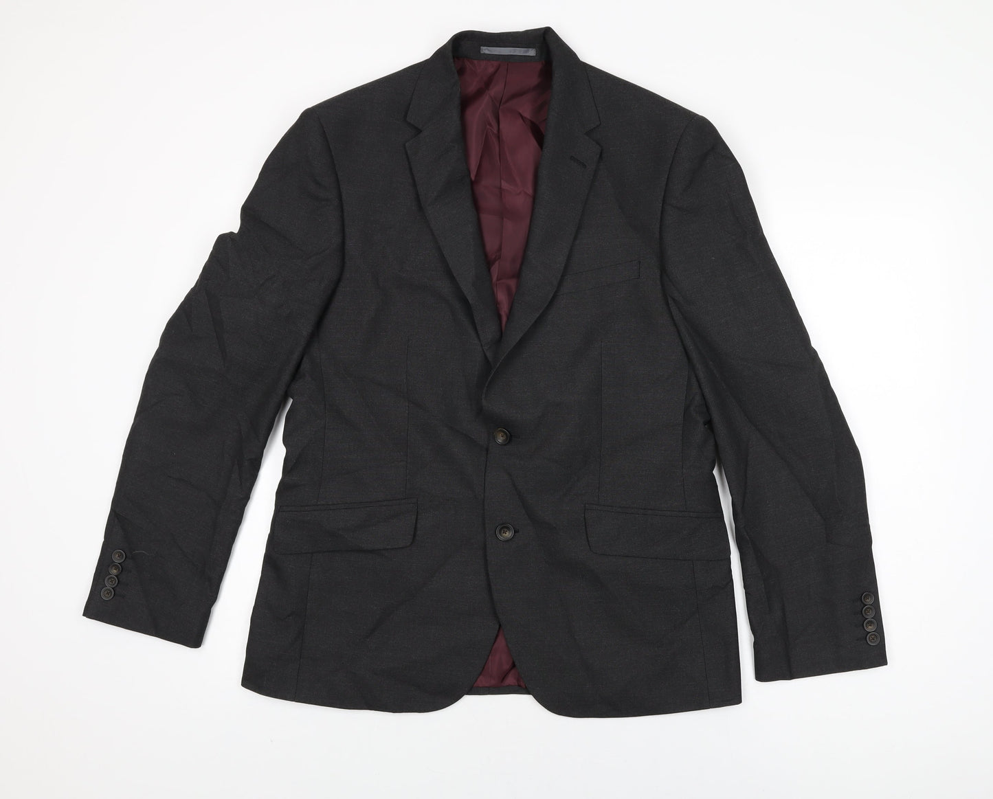 Marks and Spencer Mens Grey Polyester Jacket Suit Jacket Size 40 Regular