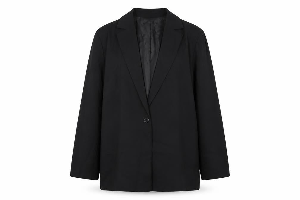 PRETTYLITTLETHING Womens Black Jacket Blazer Size 12 Button