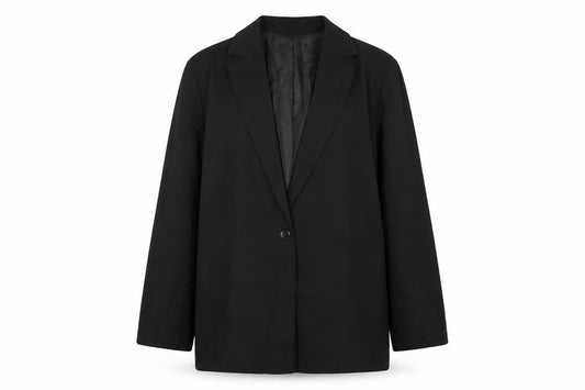 PRETTYLITTLETHING Womens Black Jacket Blazer Size 12 Button