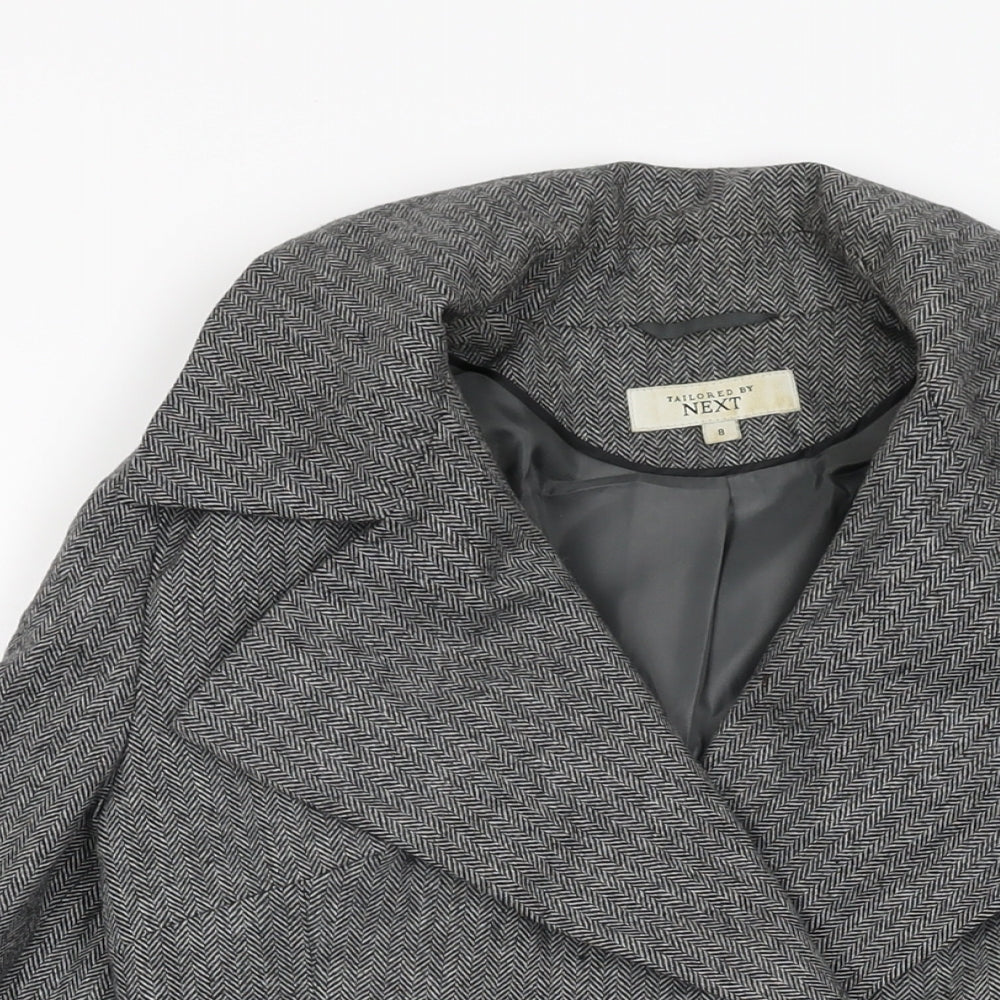 NEXT Womens Grey Jacket Size 8 Button
