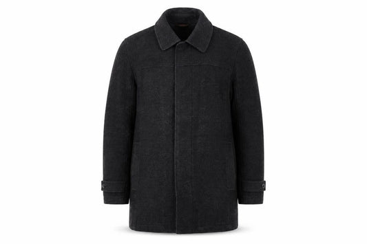 Debenhams Mens Black Overcoat Coat Size S Button