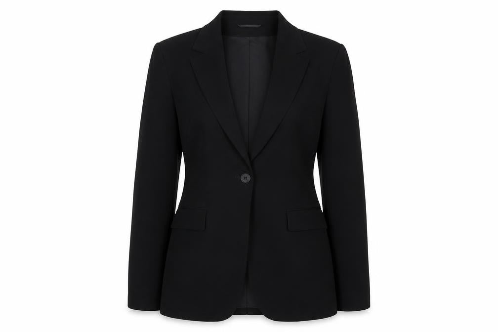 H&M Womens Black Polyester Jacket Blazer Size 10