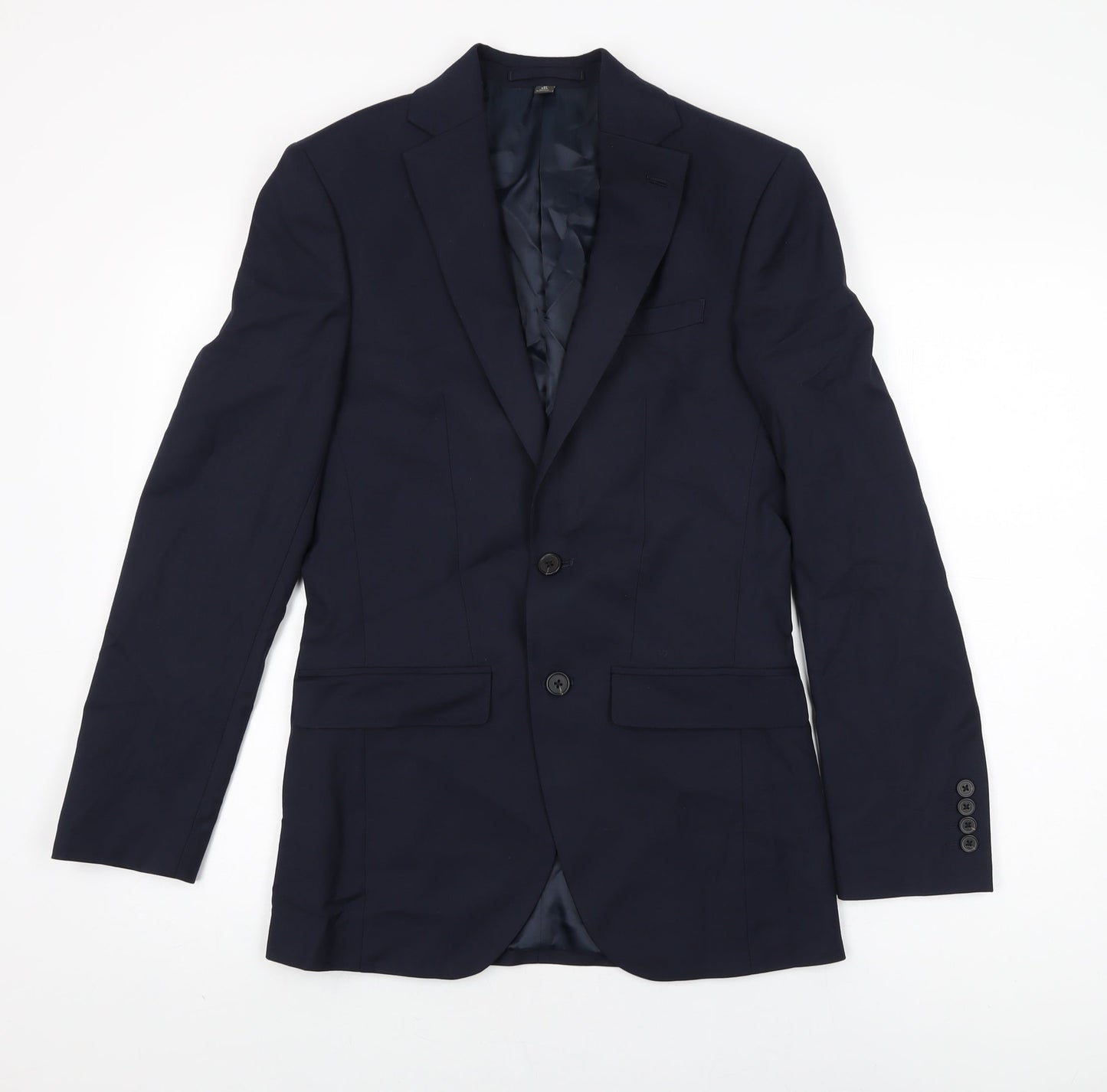 Marks and Spencer Mens Blue Polyester Jacket Suit Jacket Size 34 Regular