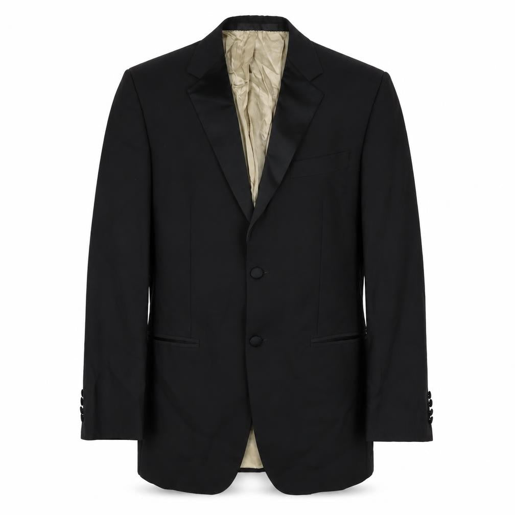 Marks & Spencer Mens Black Wool Jacket Suit Jacket Size 38 Regular