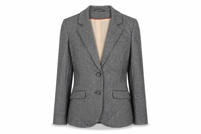 H&M Womens Grey Polyester Jacket Blazer Size 10
