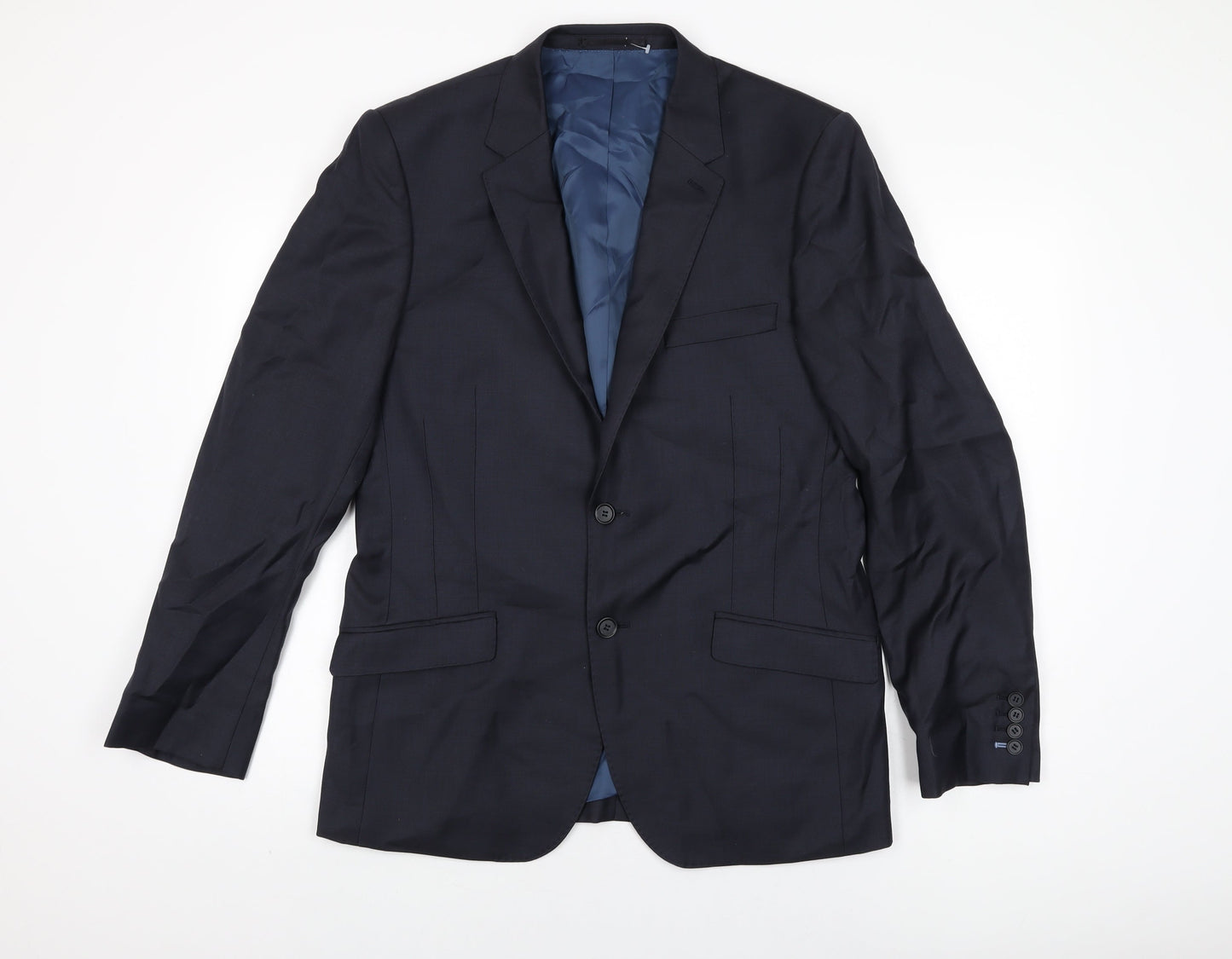 Linea Mens Black Viscose Jacket Suit Jacket Size 40 Regular