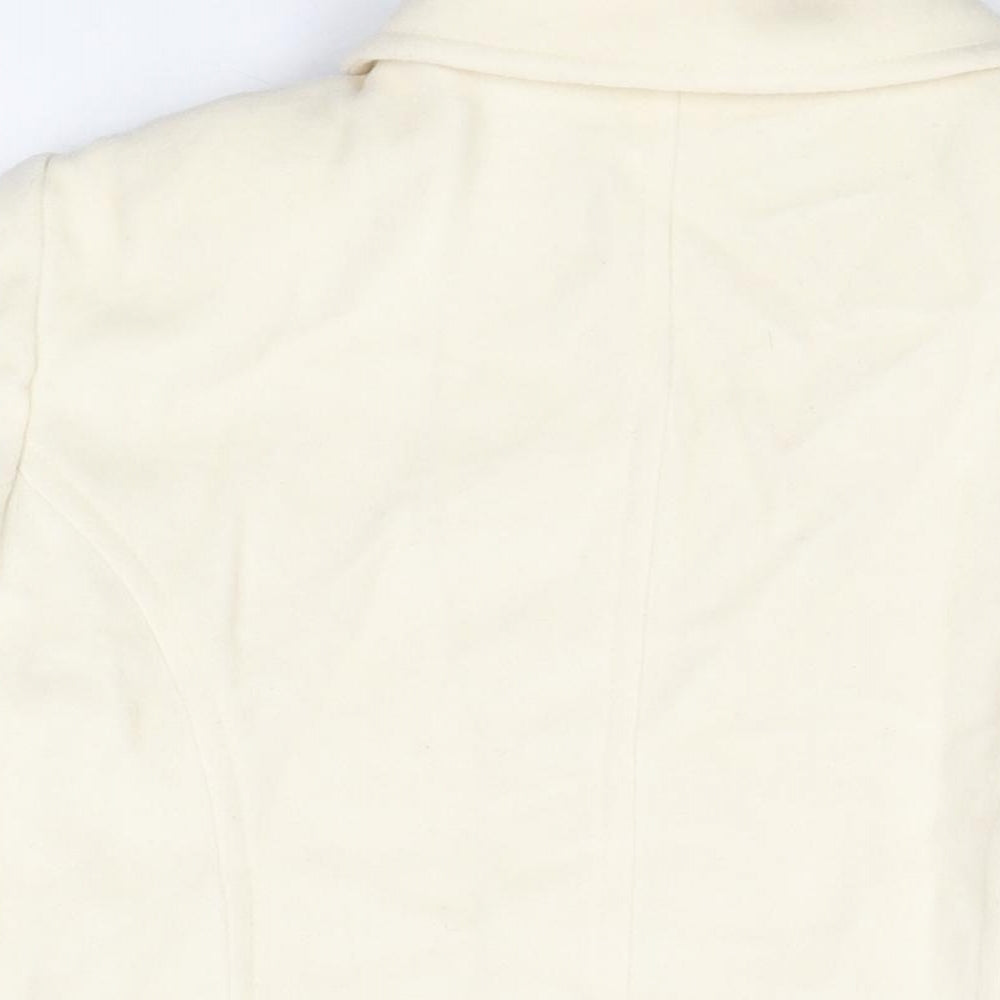 Marks and Spencer Womens Ivory Jacket Coat Size 16 Button