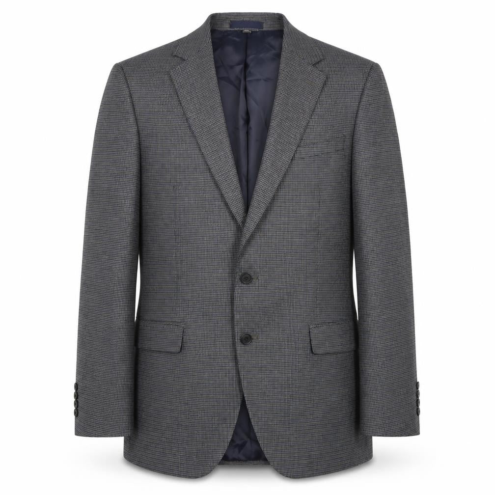 Marks & Spencer Mens Grey Geometric Polyester Jacket Blazer Size 42 Regular