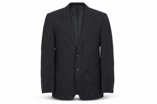 Fellini Mens Blue Linen Jacket Blazer Size 42 Regular