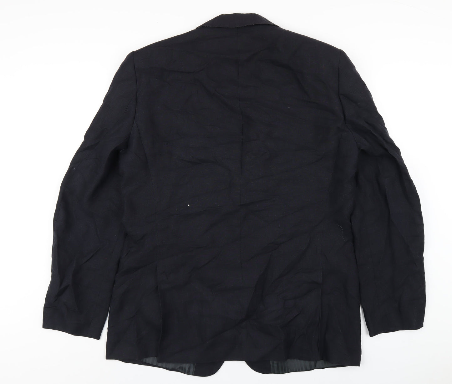 Fellini Mens Blue Linen Jacket Blazer Size 42 Regular