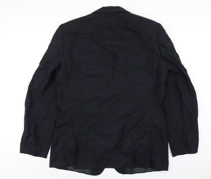 Fellini Mens Blue Linen Jacket Blazer Size 42 Regular