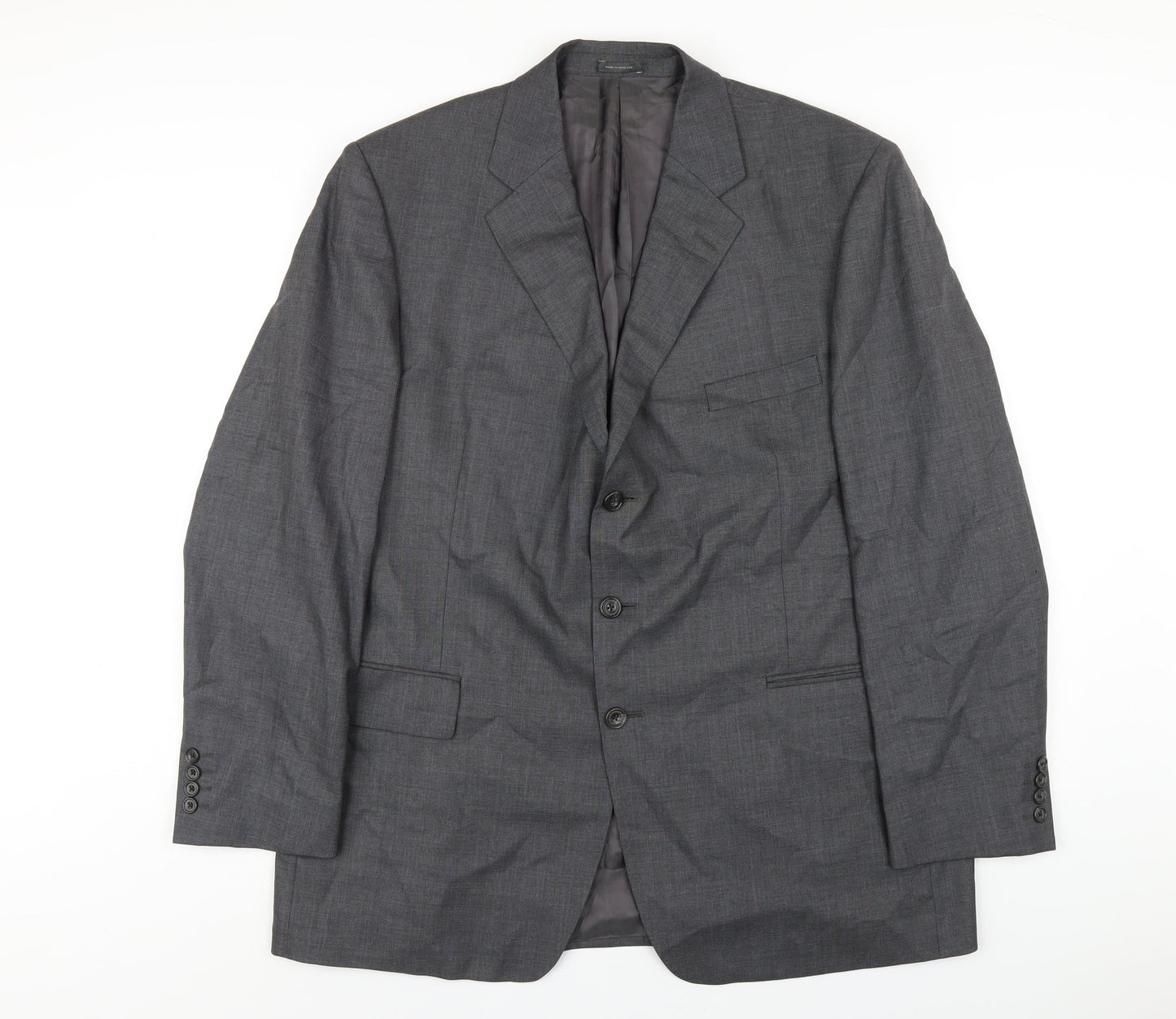 Austin Reed Mens Grey Wool Jacket Blazer Size 46 Regular