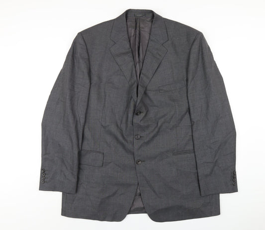 Austin Reed Mens Grey Wool Jacket Blazer Size 46 Regular
