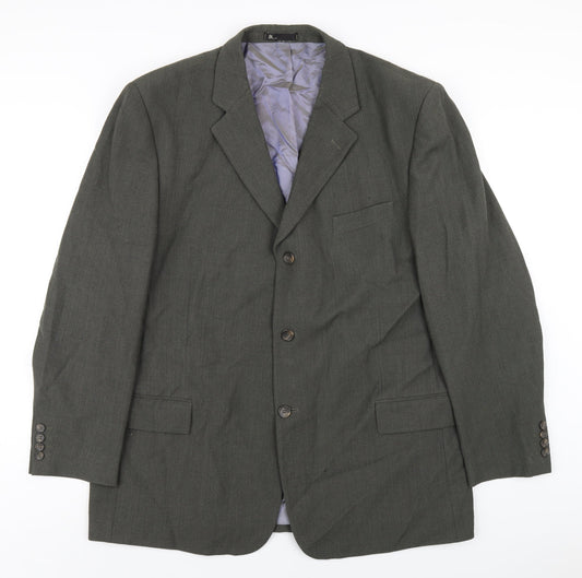 BHS Mens Green Polyester Jacket Blazer Size 46 Regular