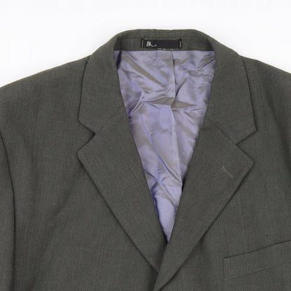 BHS Mens Green Polyester Jacket Blazer Size 46 Regular
