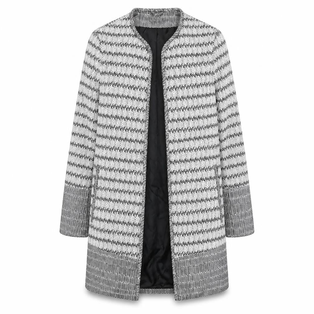 H&M Womens White Geometric Jacket Size 8
