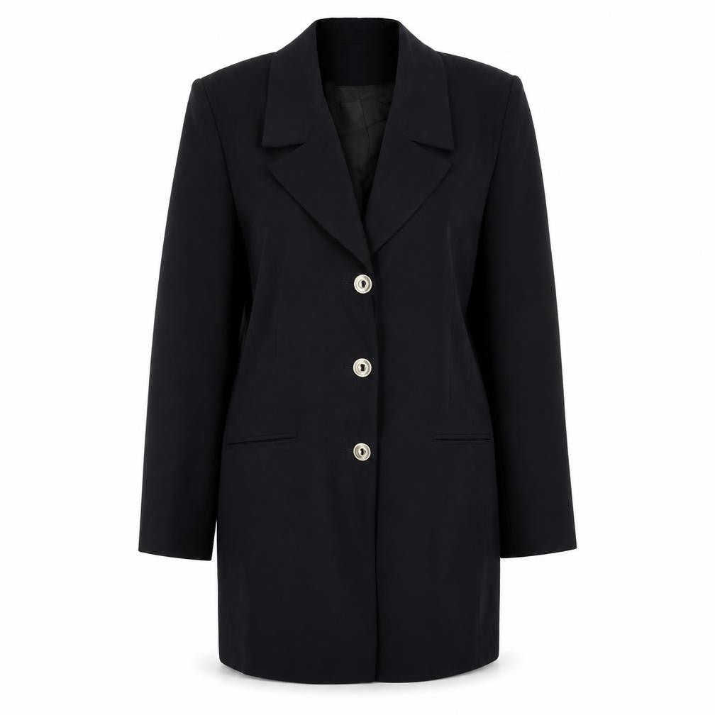 Sasha Womens Blue Jacket Blazer Size 14 Button