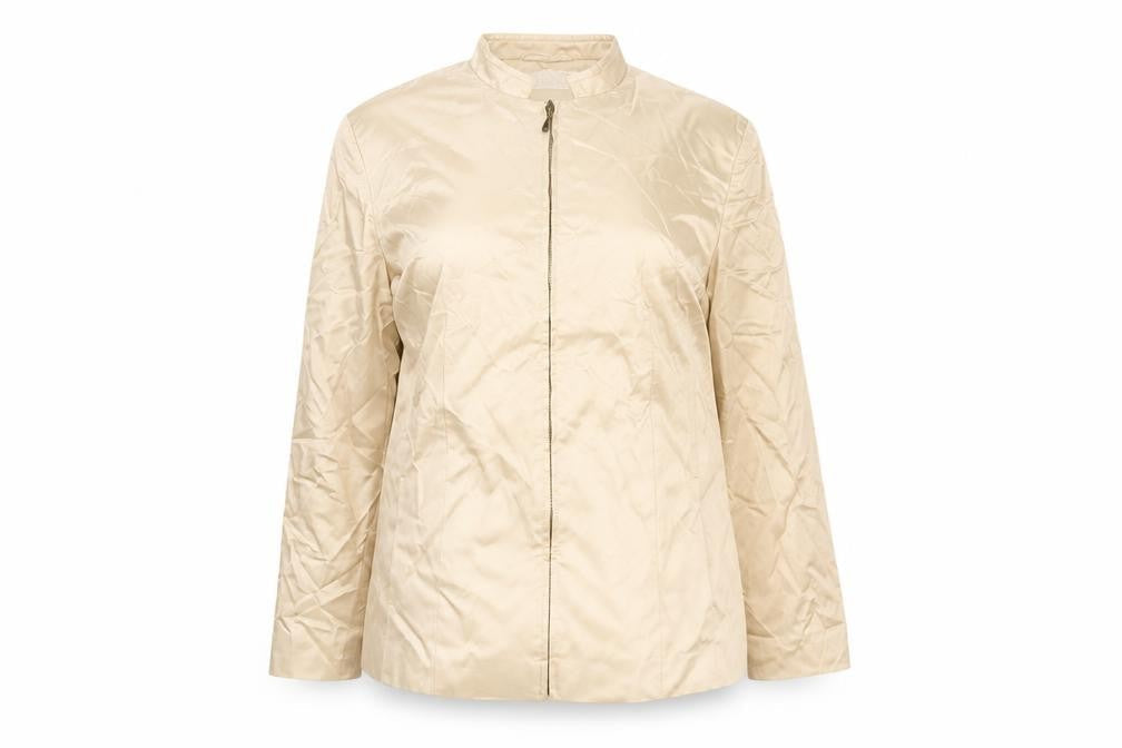 APANAGE Womens Beige Jacket Size 16 Zip