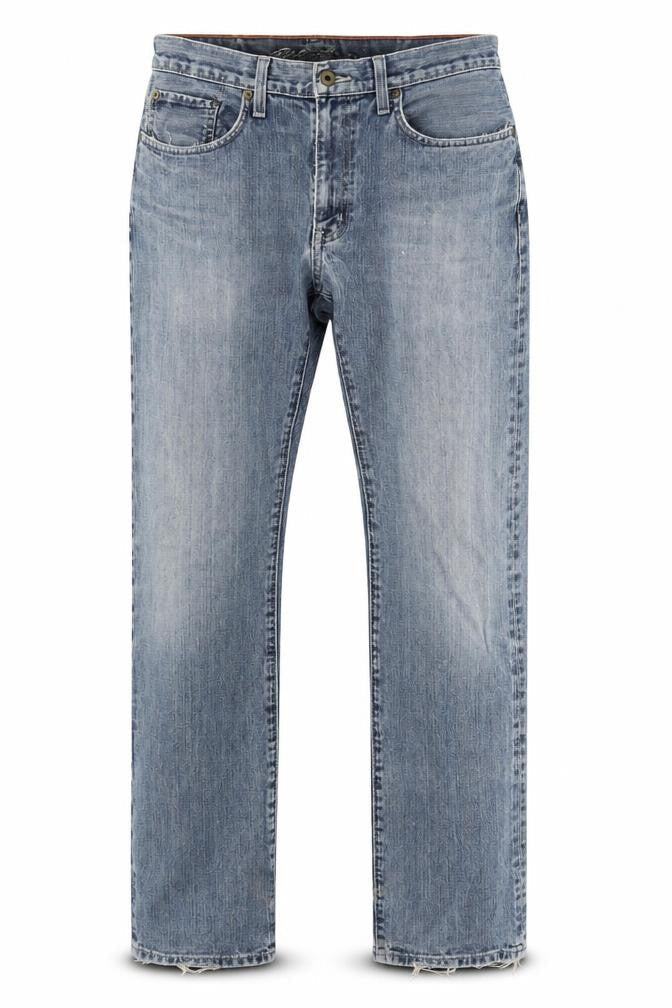 Eddie Bauer Mens Blue Cotton Straight Jeans Size 33 in L34 in Regular Zip