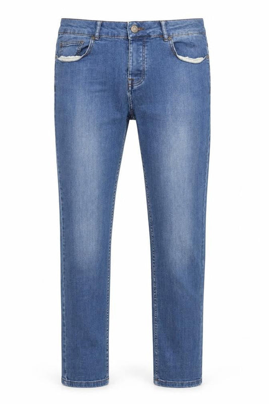 Denim & Co Mens Blue Cotton Skinny Jeans Size 34 in L34 in Regular Zip